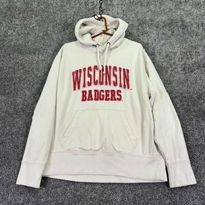 Wisconsin Badgers Hoodie Mens Large NCAA Football Colosseum Athletics Logo City